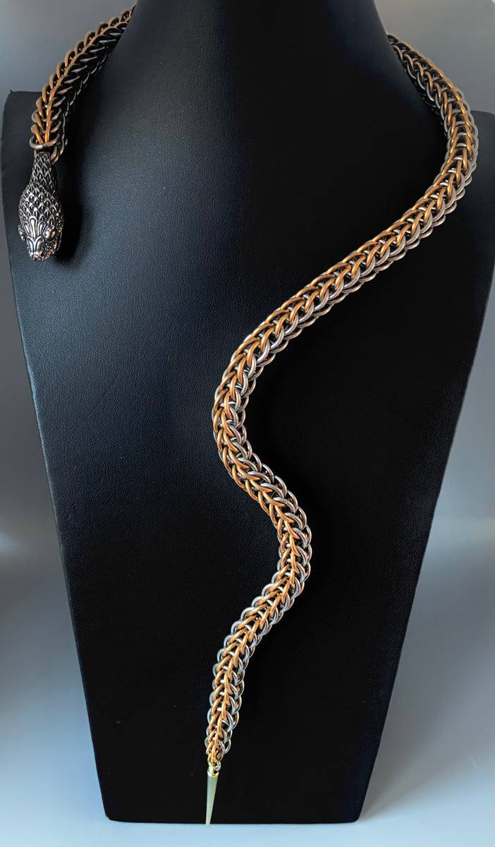 Snake chainmail necklace – Dark Hammer Chainmail