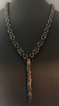 Iron spike chainmail necklace