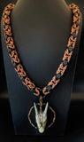 Dragon skull chainmail necklace