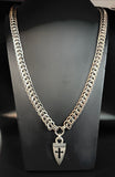 Crusaders cross chainmail necklace