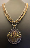 Viking raven rune necklace