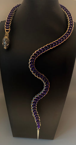 Chainmail snake necklace