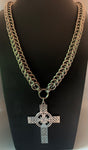 Celtic Cross chainmail necklace