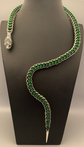Snake chainmail necklace