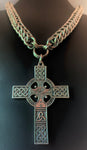 Celtic Cross chainmail necklace