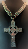 Celtic Cross chainmail necklace