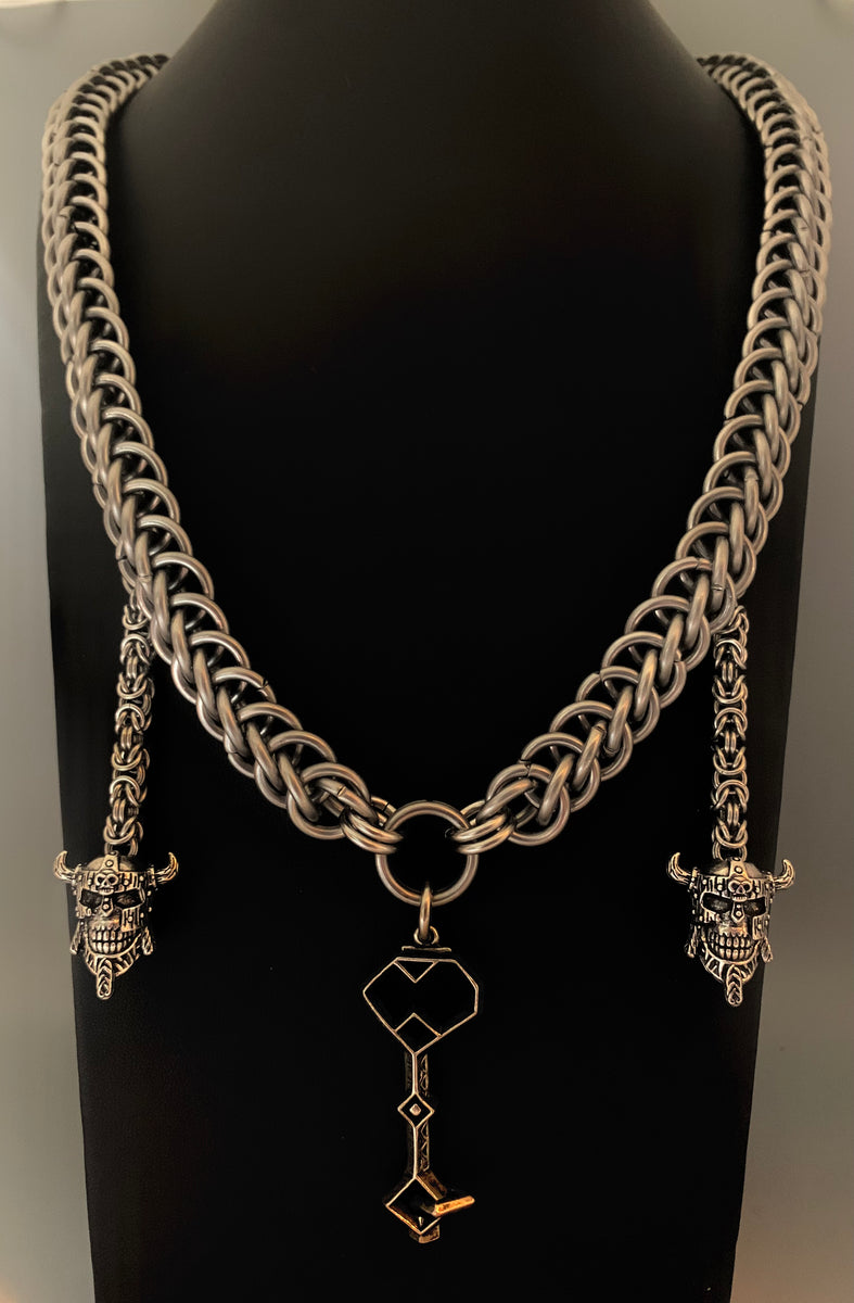Dwarven key chainmail necklace – Dark Hammer Chainmail