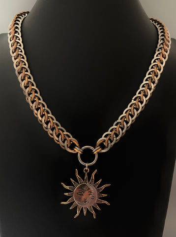 Eclipse chainmail necklace