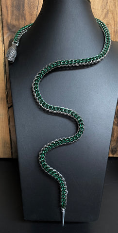 Snake chainmail necklace