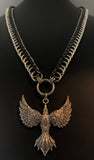 Raven chainmail necklace