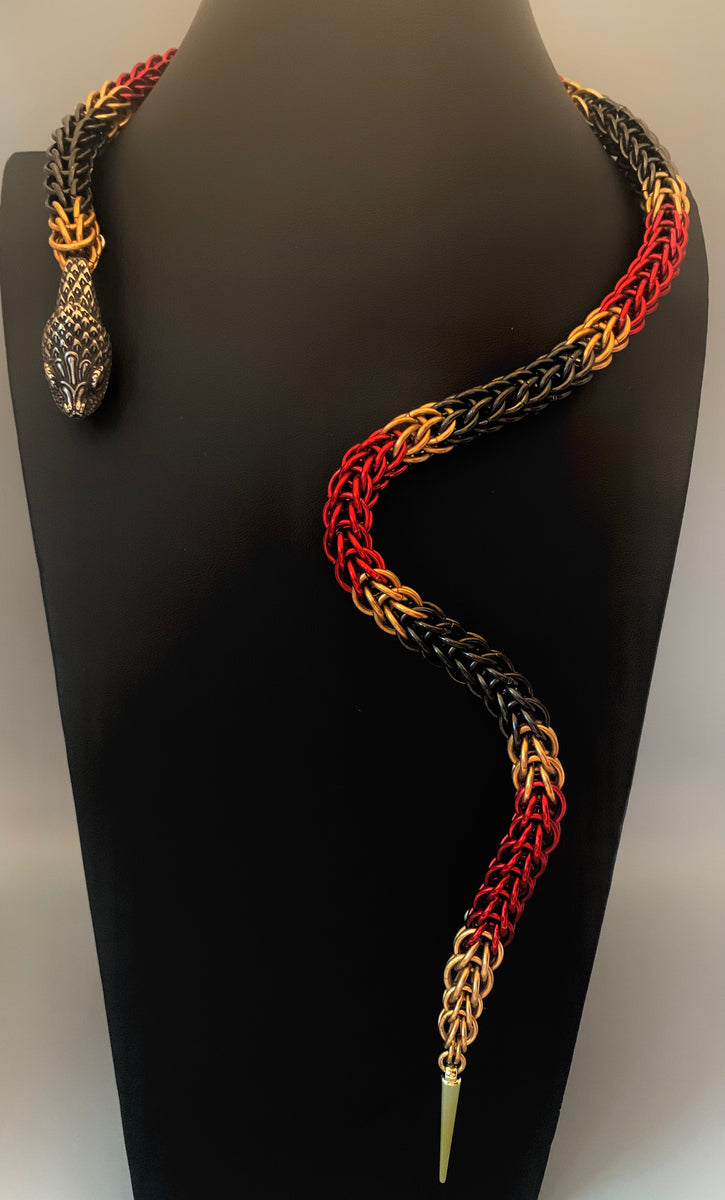 Chainmail snake necklace – Dark Hammer Chainmail
