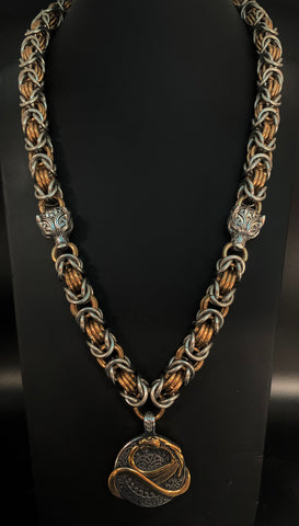 Jormungandr chainmail necklace