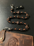 Copper bear head wallet chain