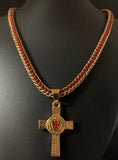Templar cross chainmail necklace