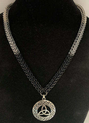 Celtic knot chainmail necklace