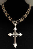 Templar Cross chainmail necklace