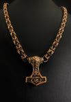 Mjolnir on chainmail necklace