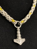 Viking Mjolnir chainmail necklace
