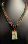 Aventurine chainmail necklace
