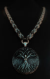 Tree of Life/Earth Mother chainmail necklace