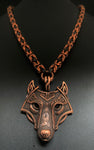 Celtic wolf chainmail necklace