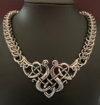Celtic chainmail choker necklace