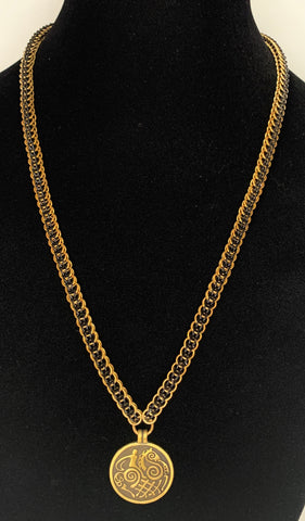 Brass Sleipnir chainmail necklace