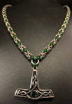 Chainmail Mjolnir necklace