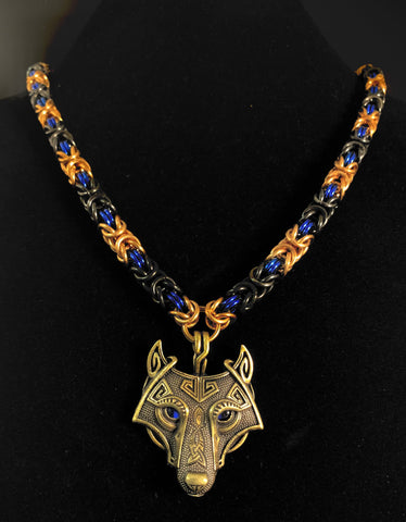 Viking wolf necklace