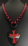Cross chainmail necklace