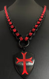 Cross chainmail necklace