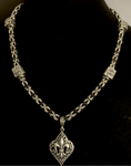 Fleur-de-lis chainmail necklace